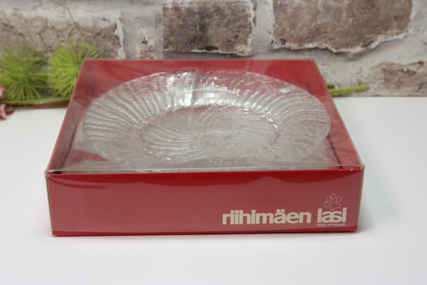 Riihimäen lasi Tupru lasilautaset 2kpl 250mm Nanny Still