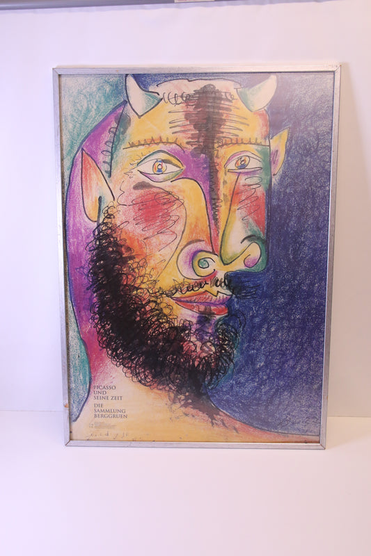 "Pablo Picasso" Kehystetty Näyttelyjuliste Minotaurin pää