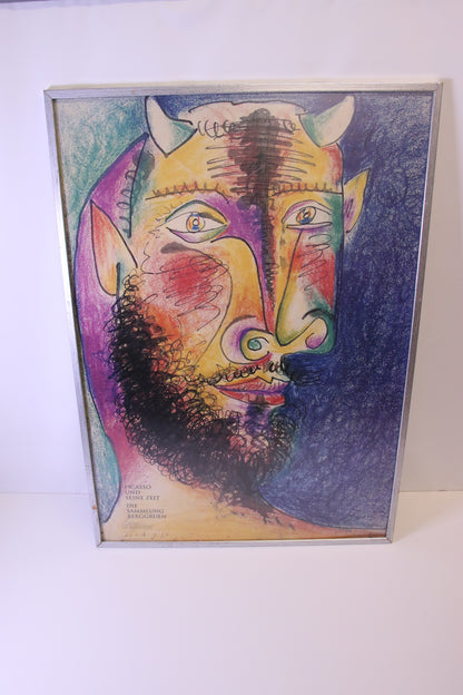 "Pablo Picasso" Kehystetty Näyttelyjuliste Minotaurin pää