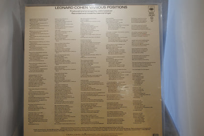 Leonard Cohen Various Positions Lp-levy