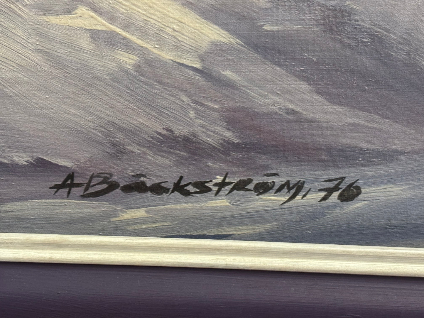 Talvimaisema taulu A. Bäckström -76