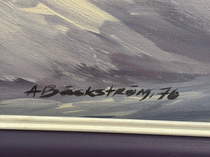 Talvimaisema taulu A. Bäckström -76