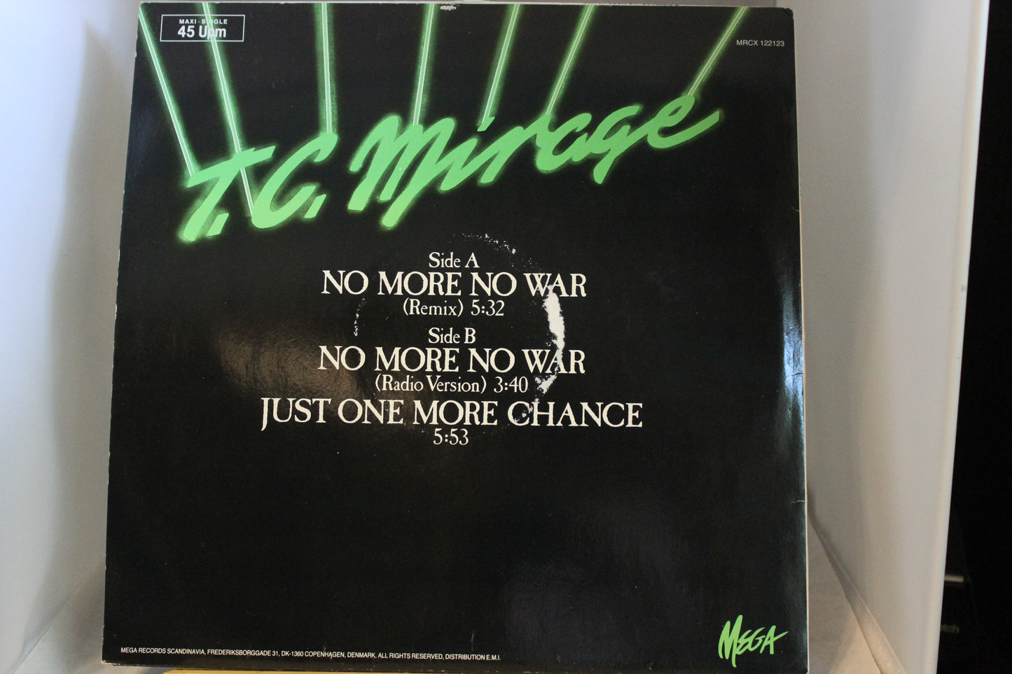 T C Mirage No more no war Single 12