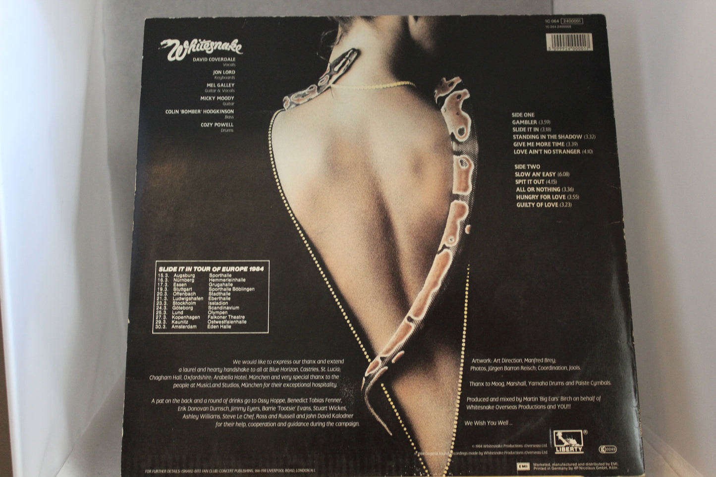 Whitesnake Slide it in lp-levy