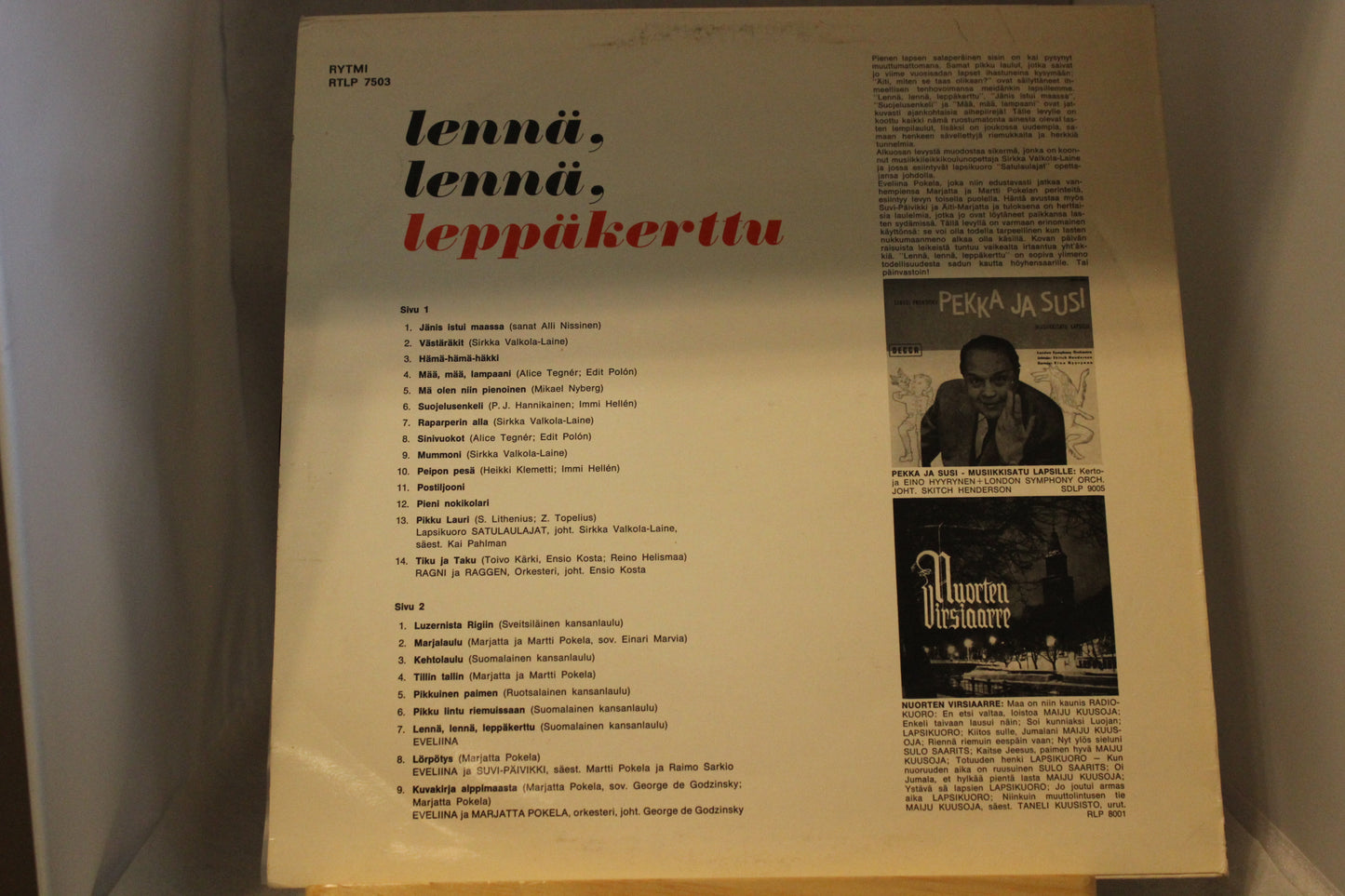 Lennä lennä Leppäkerttu lp-levy