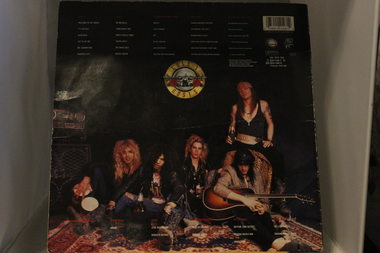 Guns n Roses Appetite for destruction lp-levy