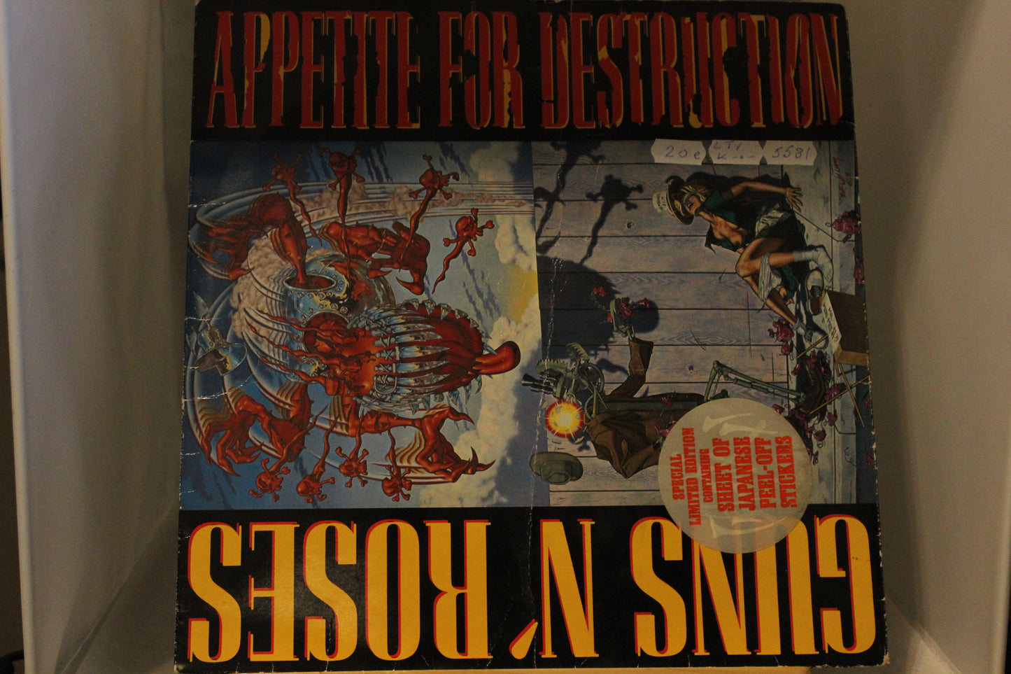 Guns n Roses Appetite for destruction lp-levy