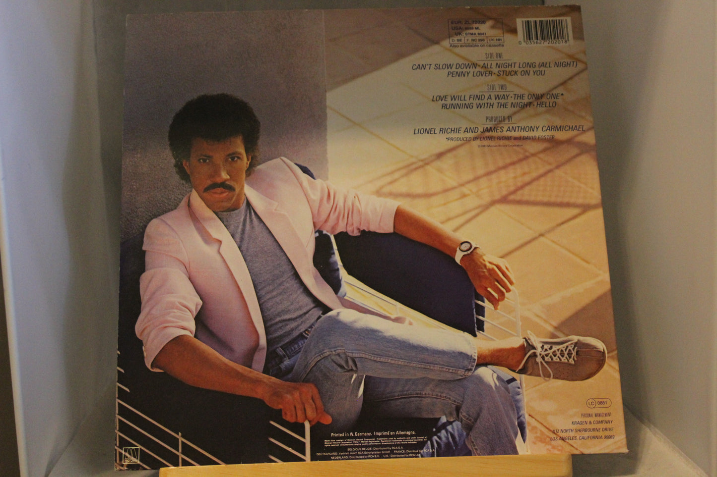 Lionel Ritchie Cant slow down lp-levy