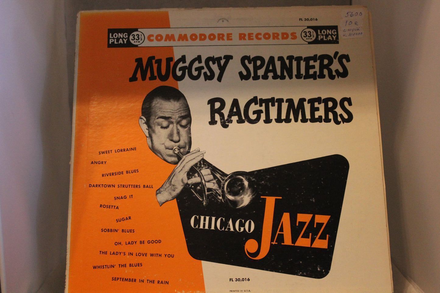 Muggsy Spaniers ragtimes Chicago Jazz lp-levy