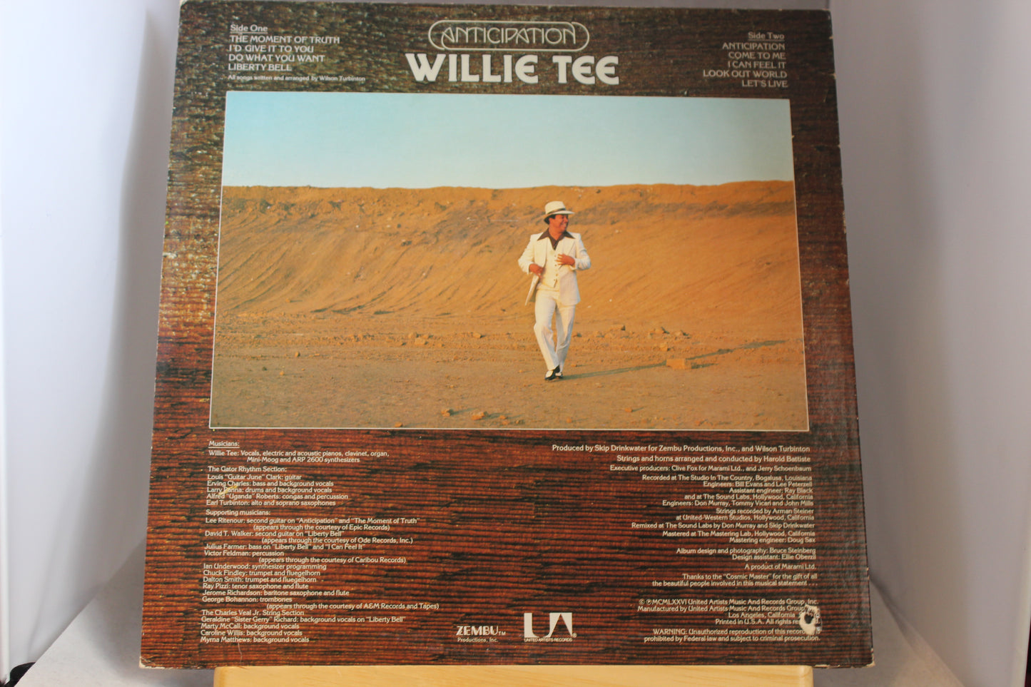 Willie Tee Anticipation lp-levy