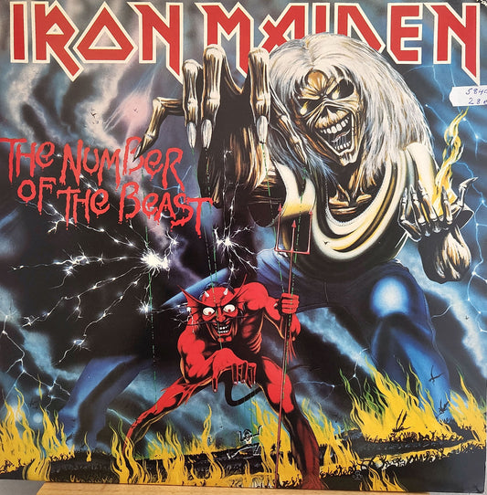 Iron Maiden The Number of the beast lp-levy