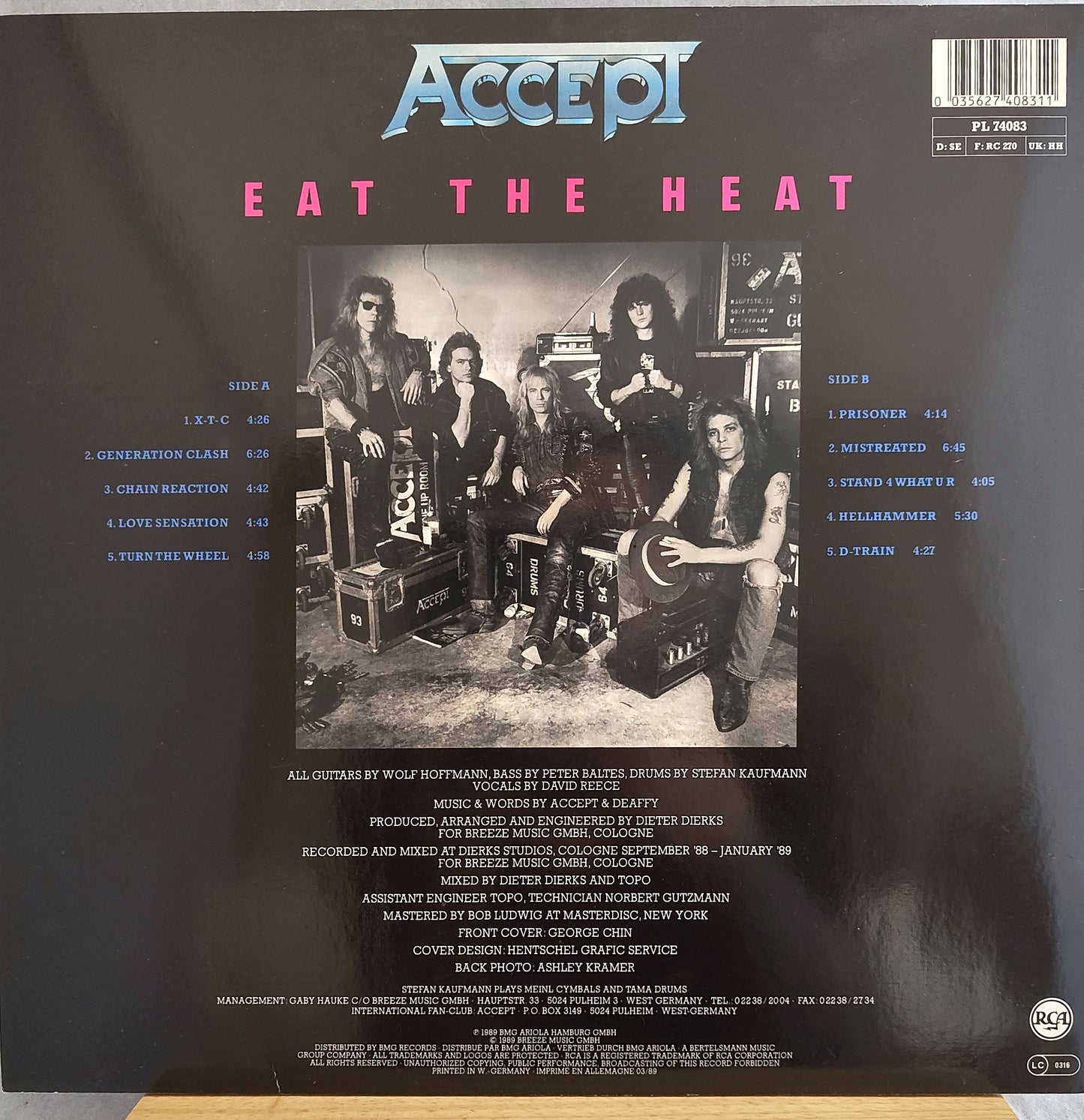 Accept Eat The Heat Lp-levy