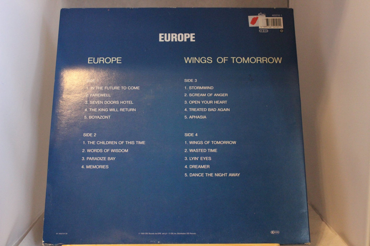 Europe Wings of tomorrow Tupla lp - levy - Asadon AarteetLp - levyt