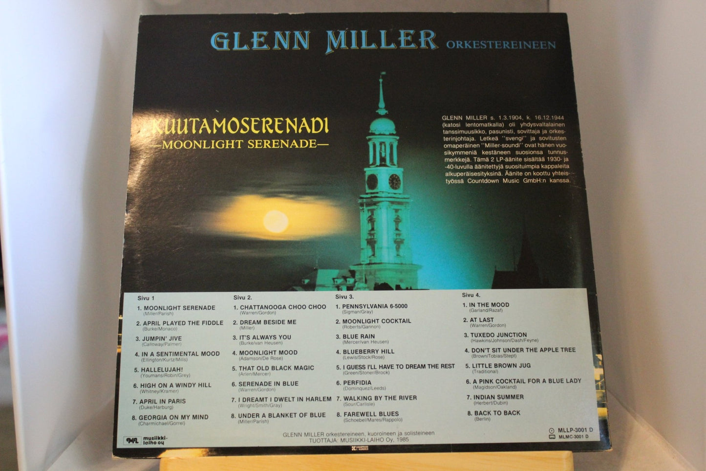 Glenn Miller Orkestereineen Kuutamoserenadi Tupla lp - levy - Asadon AarteetLp - levyt