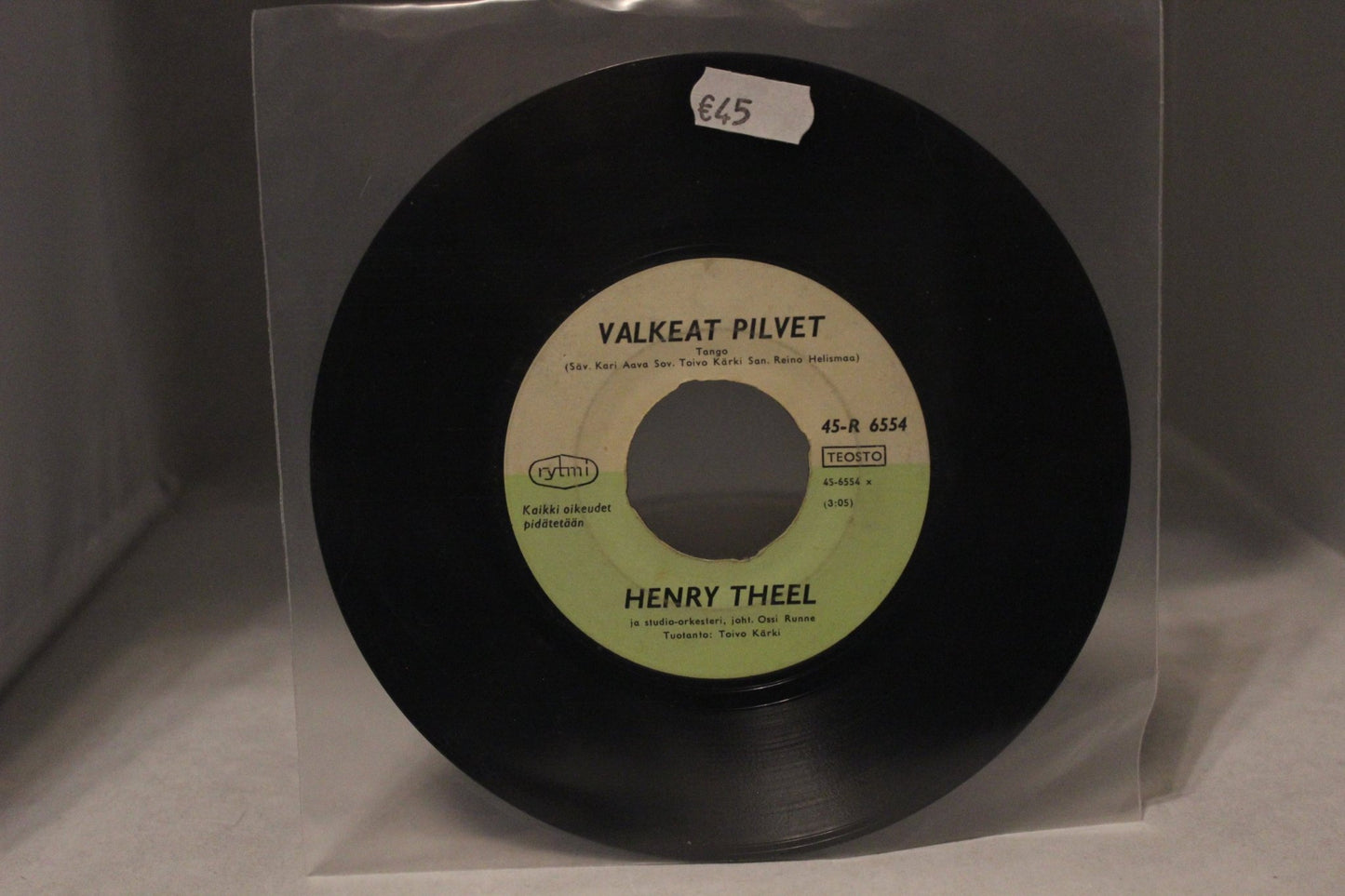 Henry Theel Valkeat pilvet single 7" - Asadon AarteetSinglet