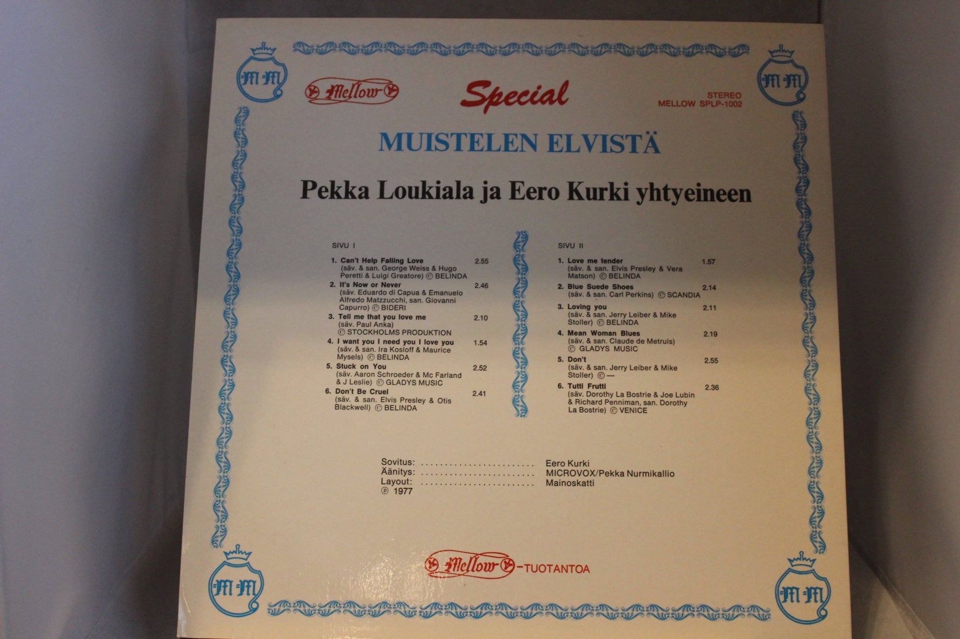 Pekka Loukiala. Muistelen Elvistä. lp - levy - Asadon AarteetLp - levyt