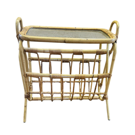 Rottinkipöytä/lehtiteline