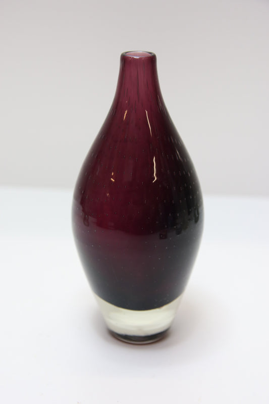 Riihimäen lasi pieni maljakko Saara Hopea