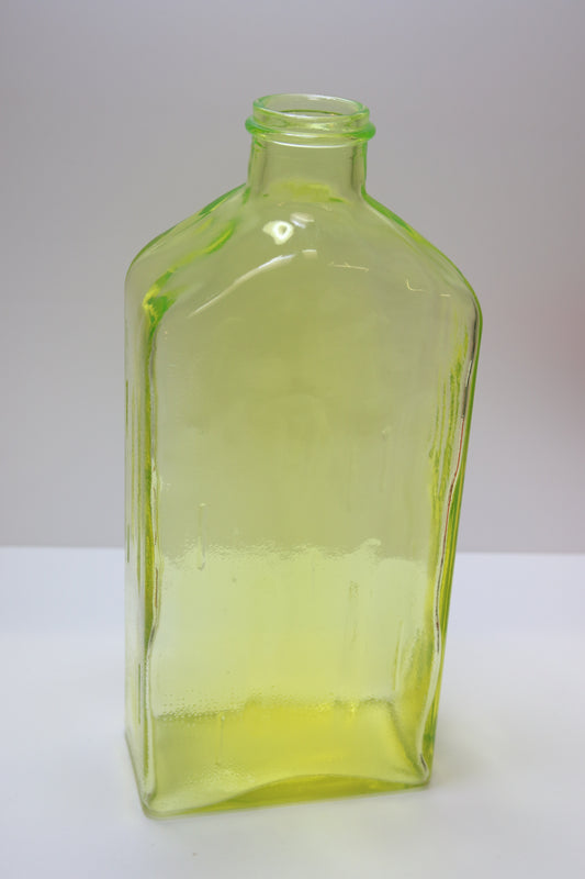 Riihimäen lasi Keltainen lankkupullo Helena Tynell