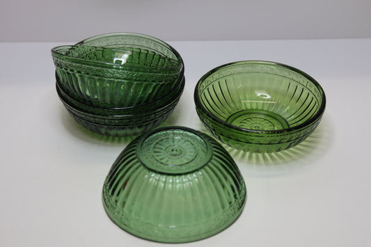 Riihimäen lasi vihreä jälkiruokakulho